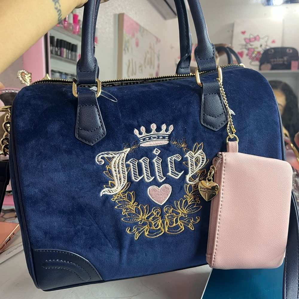 Vintage blue juicy couture bag + wallet